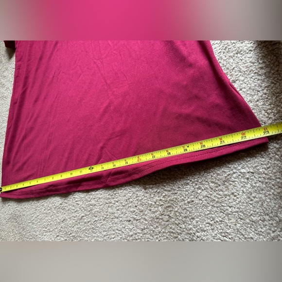 GRECERELLE GC Womens Short Cold Shoulder Sleeve Maroon Leopard Print Top Medium - Picture 5 of 9